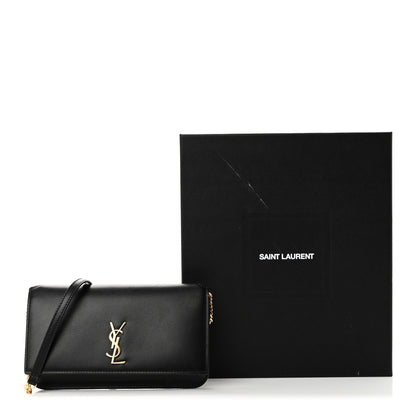 Saint Laurent Smooth Calfskin Monogram Phone Holder Crossbody Black 10 of 10