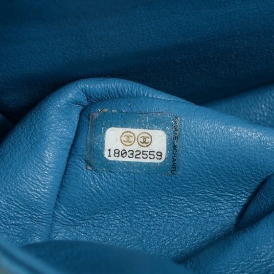 Chanel Iridescent Caviar Maxi Double Flap Blue 7 of 8