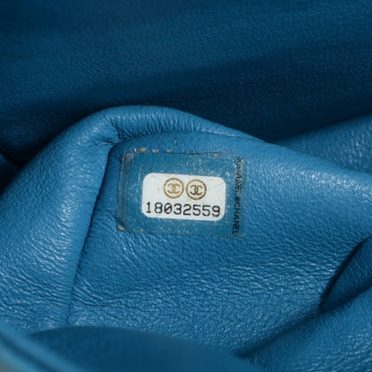 Chanel Iridescent Caviar Maxi Double Flap Blue 7 of 8