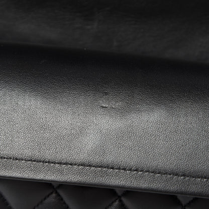 Chanel Lambskin Quilted Medium Double Flap Black 14 of 18