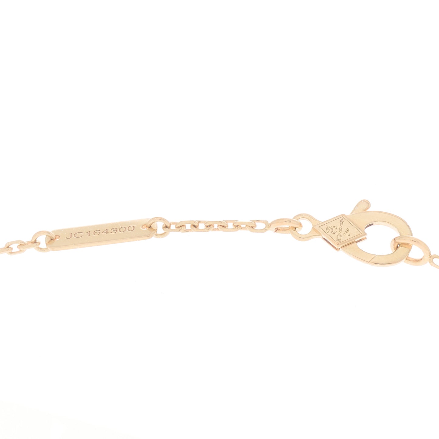 18K Rose Gold Gray Mother of Pearl Vintage Alhambra Pendant Necklace
