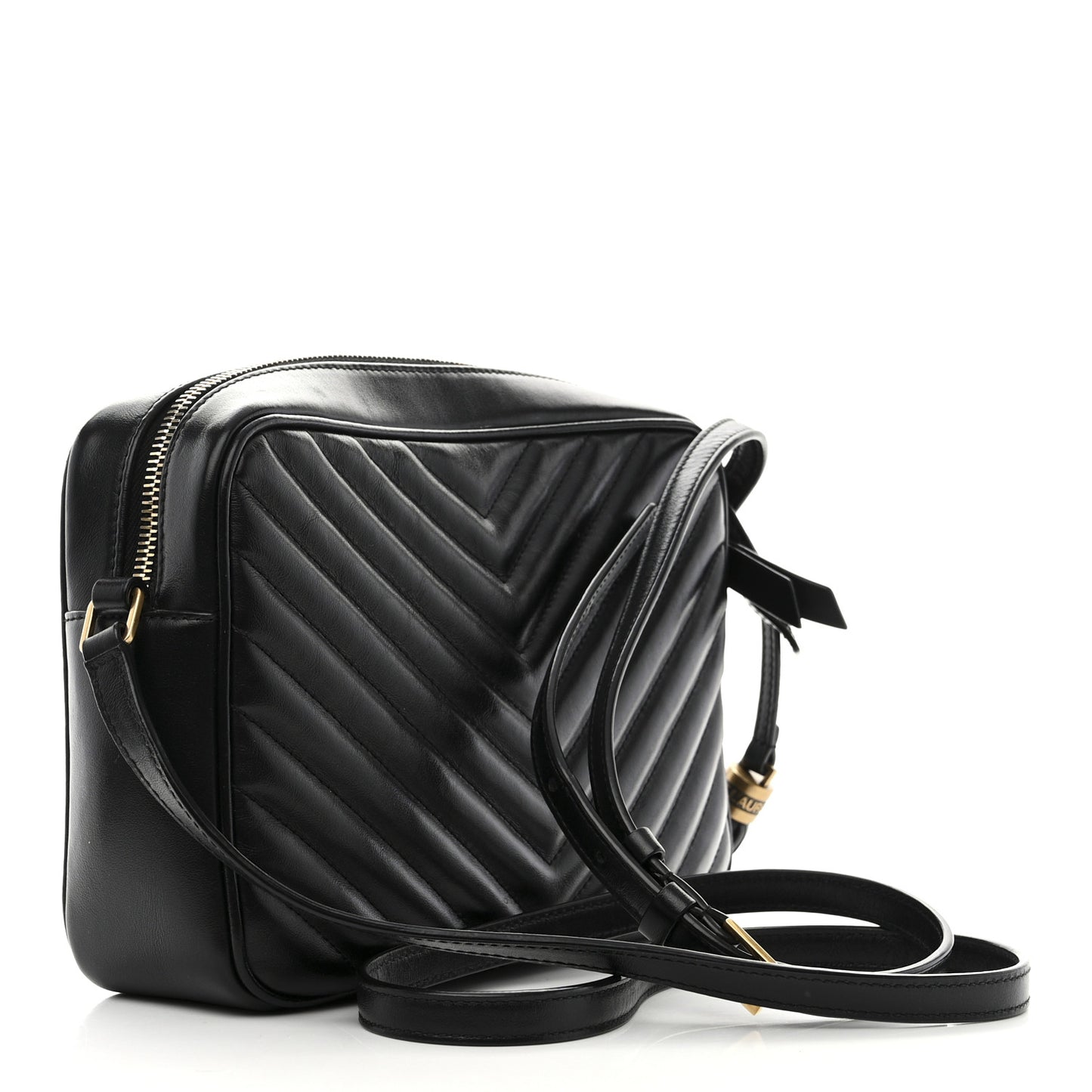 Calfskin Matelasse Monogram Lou Camera Bag Black