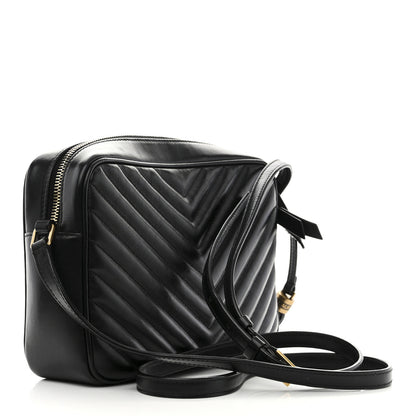 Saint Laurent Calfskin Matelasse Monogram Lou Camera Bag Black 3 of 11