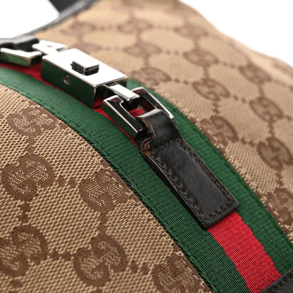 Gucci Monogram Web Small Jackie O Hobo Dark Brown 18 of 18