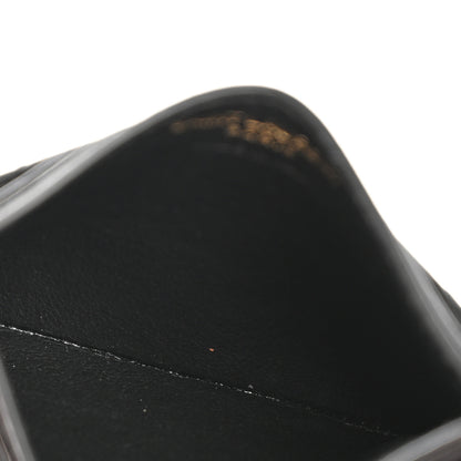 Saint Laurent Grain De Poudre Matelasse Chevron Monogram Credit Card Case Black 10 of 20