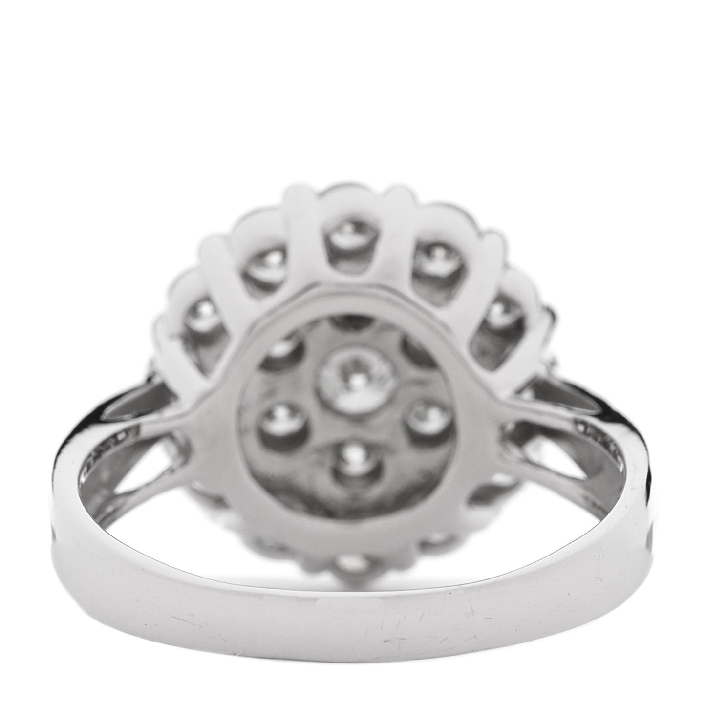 18K White Gold Diamond 2.00ctw Ring 58 8.25