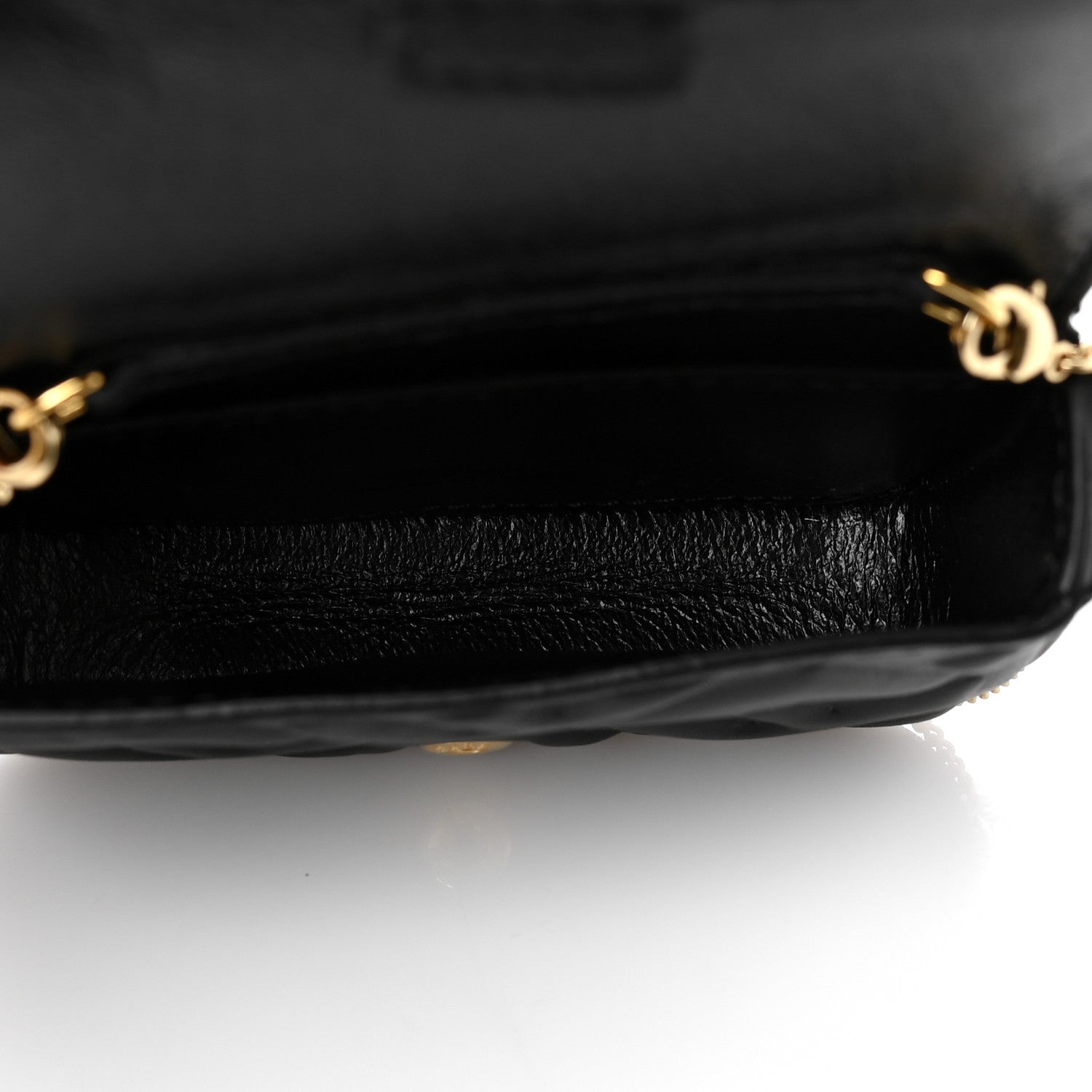 Fendi Nappa Matisse FF Embossed Nano Baguette Charm Black 5 of 8