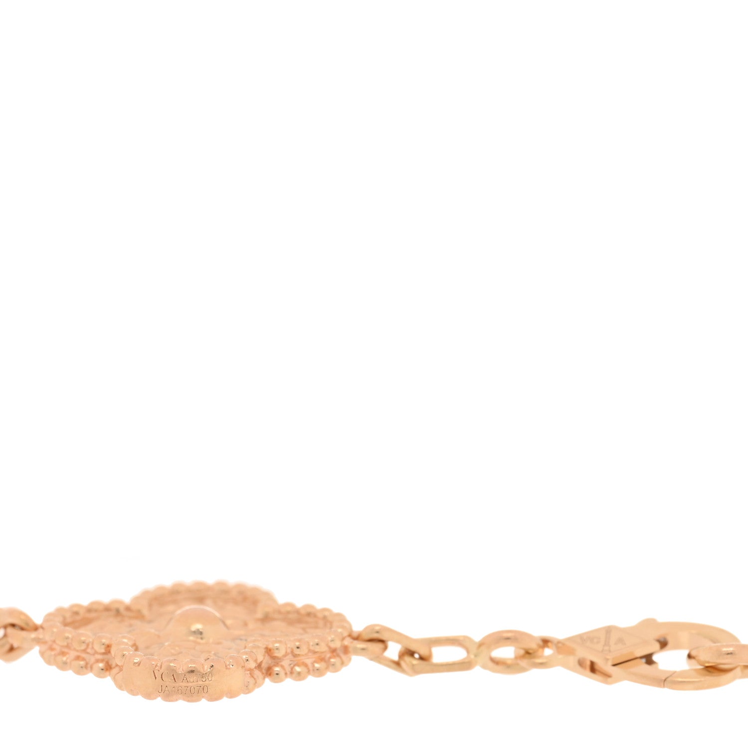 Van Cleef & Arpels 18K Rose Gold 5 Motifs Vintage Alhambra Bracelet 3 of 3