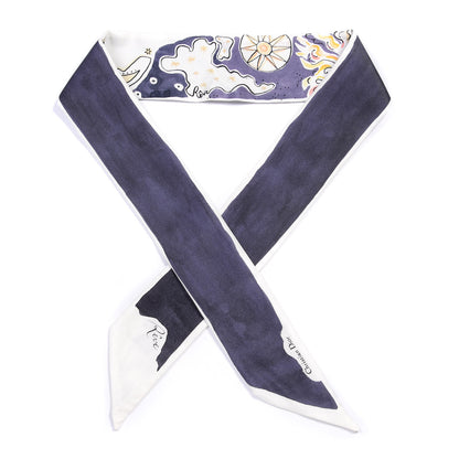 Christian Dior Silk ABCDior R Mitzah Scarf Dark Blue 2 of 4