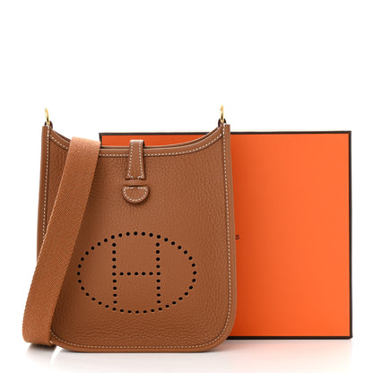 Hermes Taurillon Clemence Evelyne TPM Gold 11 of 11