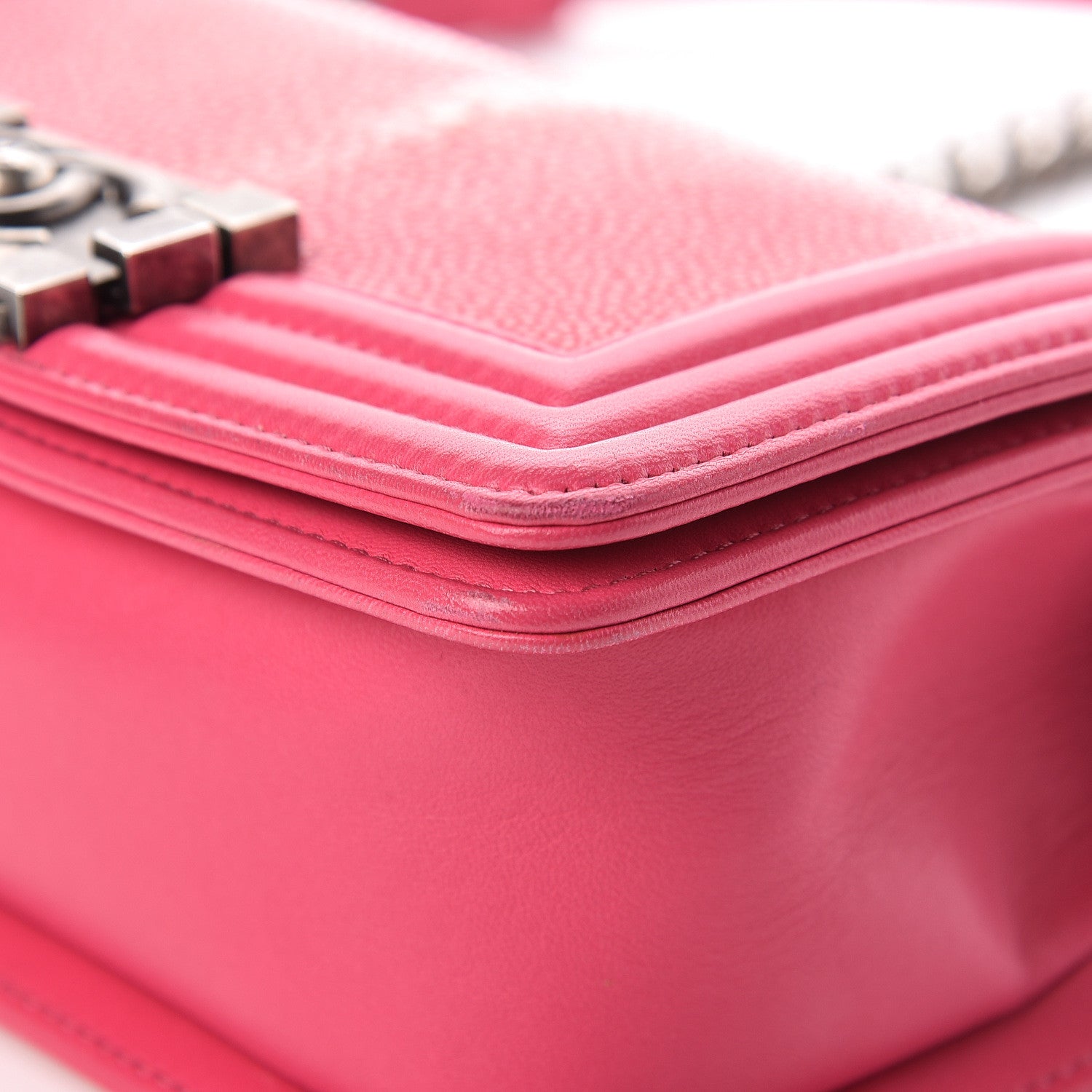 Chanel Galuchat Stingray Small Boy Flap Pink 10 of 14
