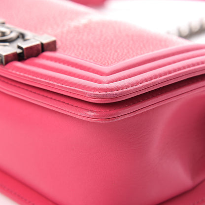 Chanel Galuchat Stingray Small Boy Flap Pink 10 of 14