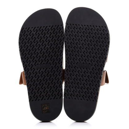 Hermes Calfskin Mens Chypre Sandals 45 Gold 5 of 11