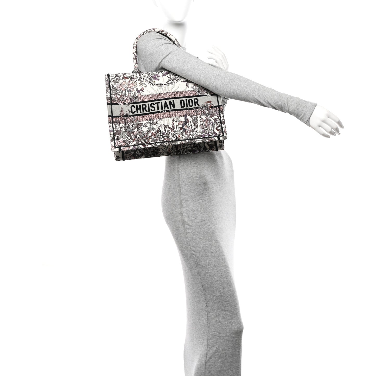 Canvas Embroidered Medium 4 Saisons Hiver Soleil Book Tote Multicolor