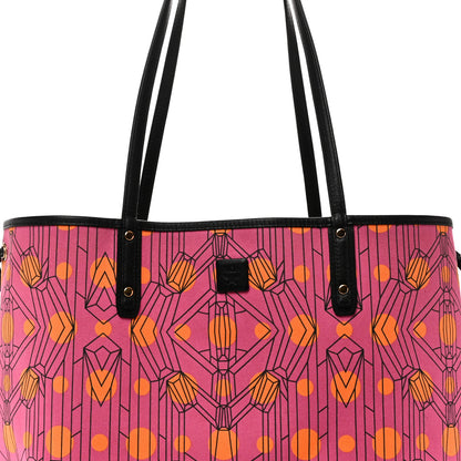 MCM Visetos Large Project Reversible Shopper Tote Cognac 11 of 15
