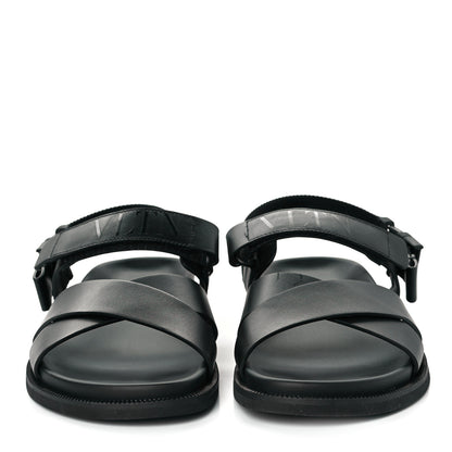 Valentino Garavani Calfskin Mens Logo Sandals 45 Black 3 of 9