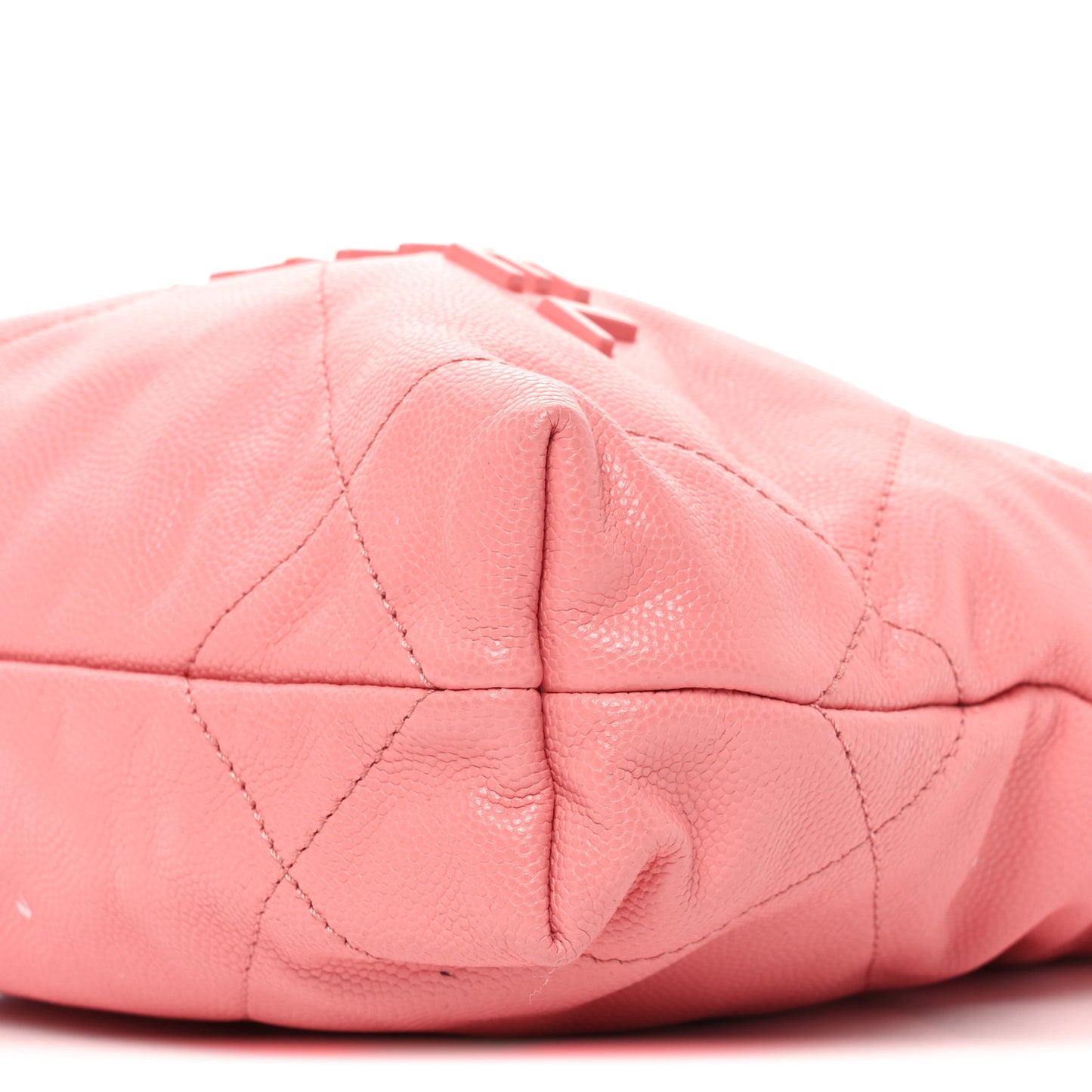 Shiny Caviar Quilted Mini Chanel 22 Coral