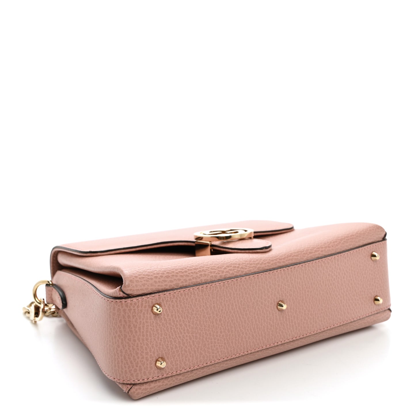 Dollar Calfskin Interlocking G Top Handle Shoulder Bag Soft Pink