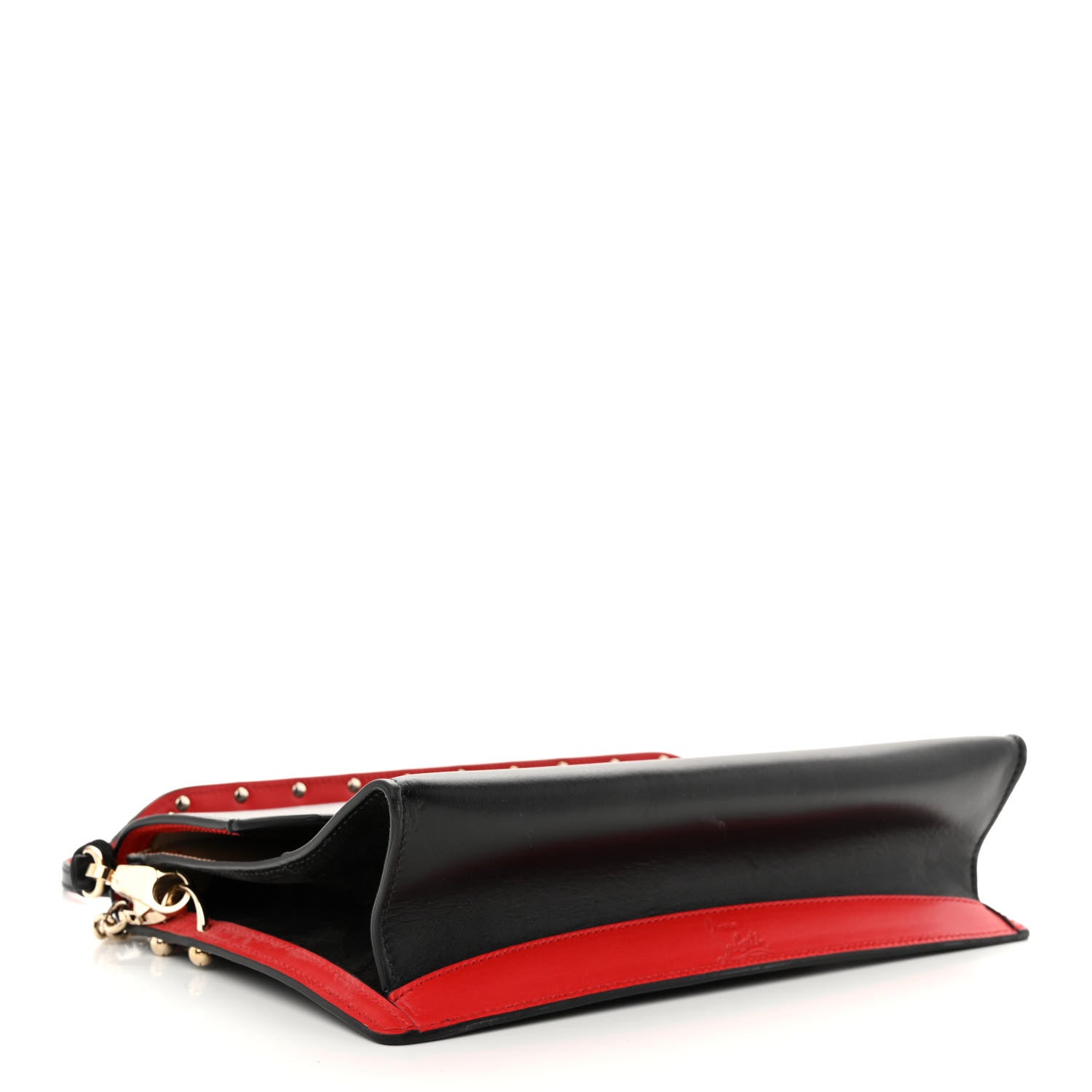 Christian Louboutin Calfskin Loubiblues Paris Clutch Bag Black Multi 4 of 14