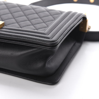 Chanel Caviar Quilted Medium Boy Flap Black 9 of 10