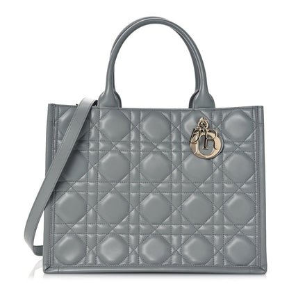 Christian Dior Calfskin Macrocannage Medium Book Tote Grey 1 of 14