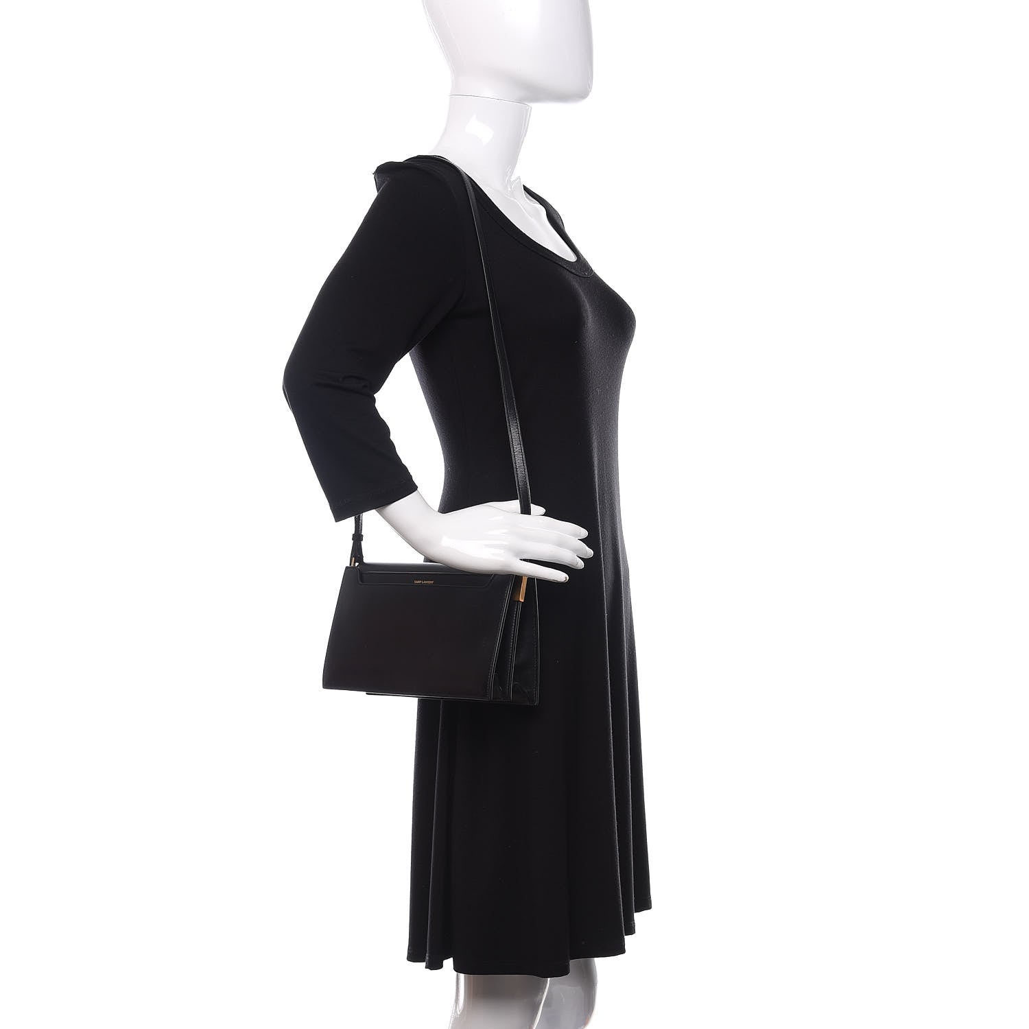 Saint Laurent Smooth Calfskin Catherine Crossbody Black 2 of 9