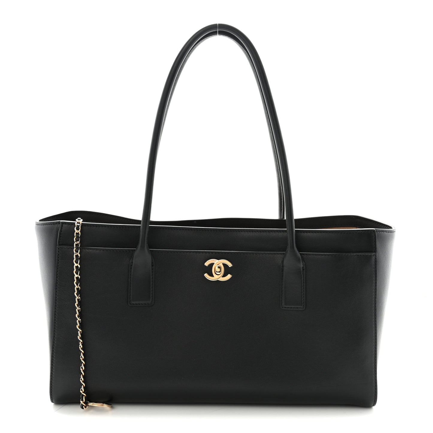 Calfskin Archetype Small Shopping Tote Black