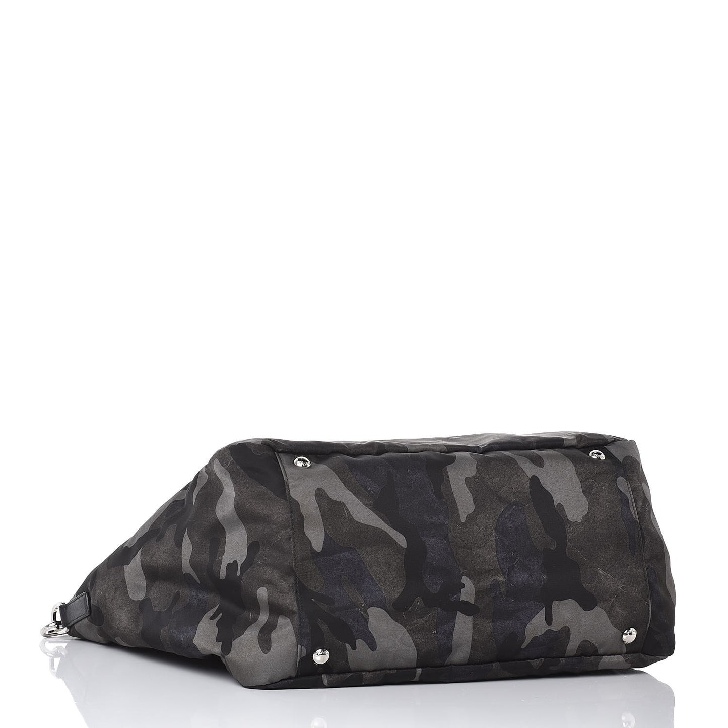 Tessuto Nylon Camouflage Tote Fumo