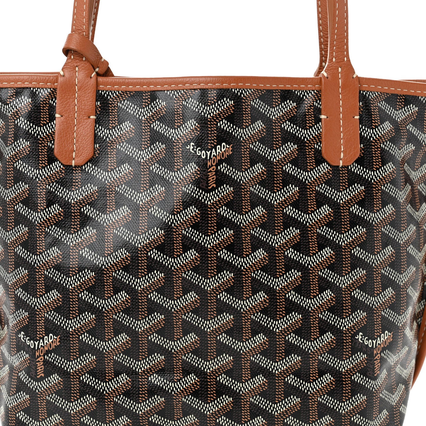 Goyardine Reversible Mini Anjou Black Gold
