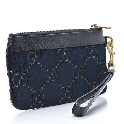 Gucci Velvet GG Monogram Textured Calfskin Web Smartphone Case Blue Beige Black 3 of 8