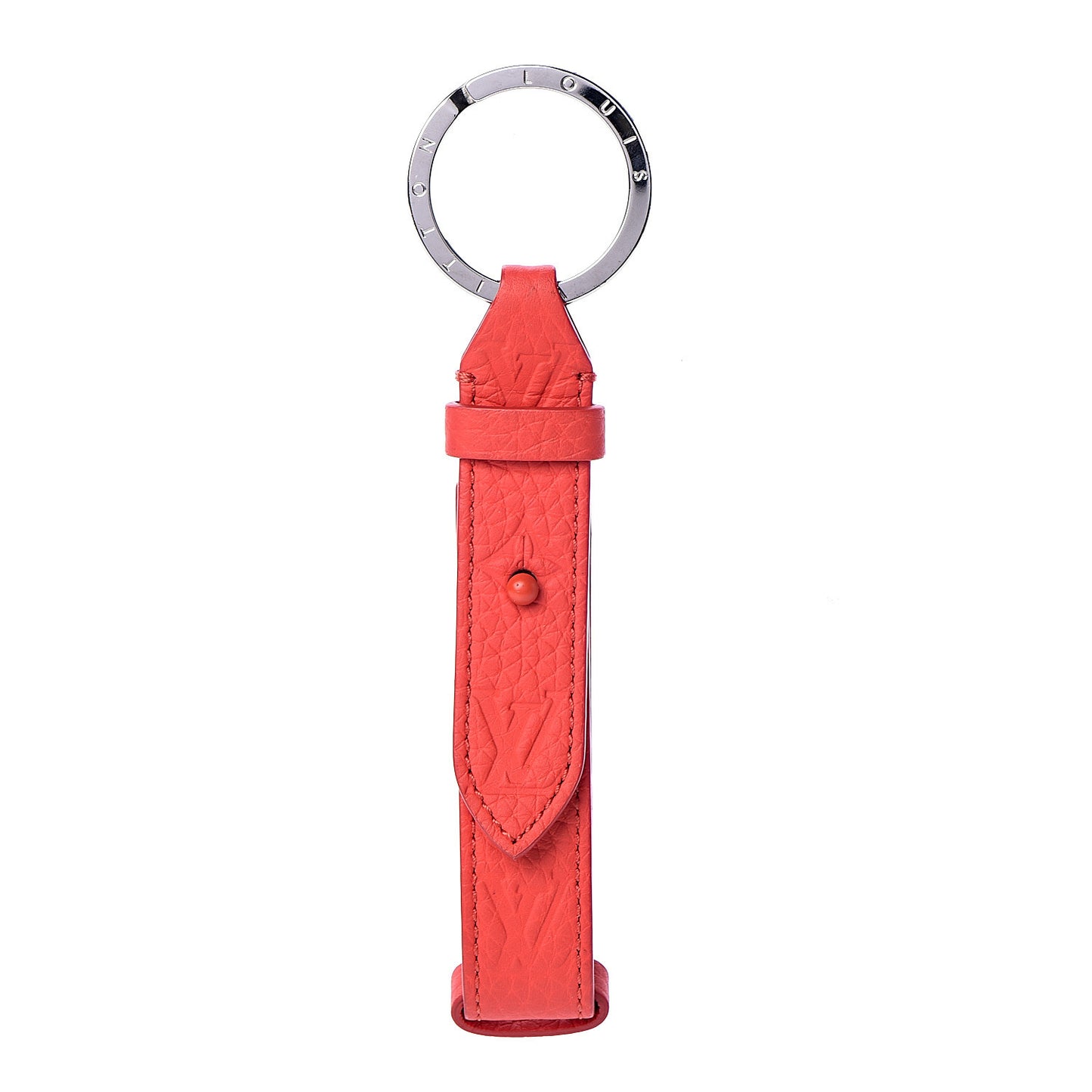 Monogram Taurillon Harness Dragonne Bag Charm Key Holder Red