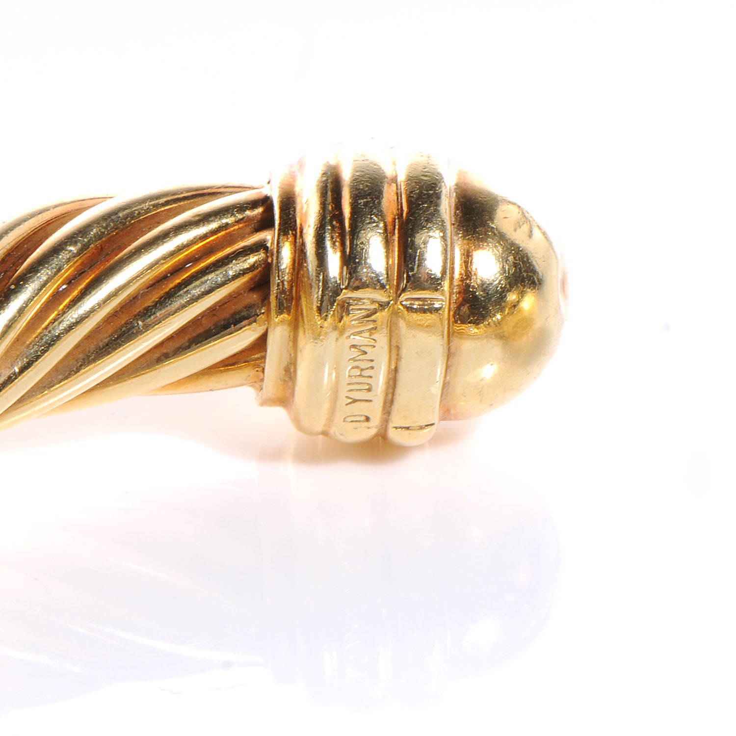 David Yurman 18k Gold 10mm Thoroughbred Cable Classics Bracelet 5 of 5