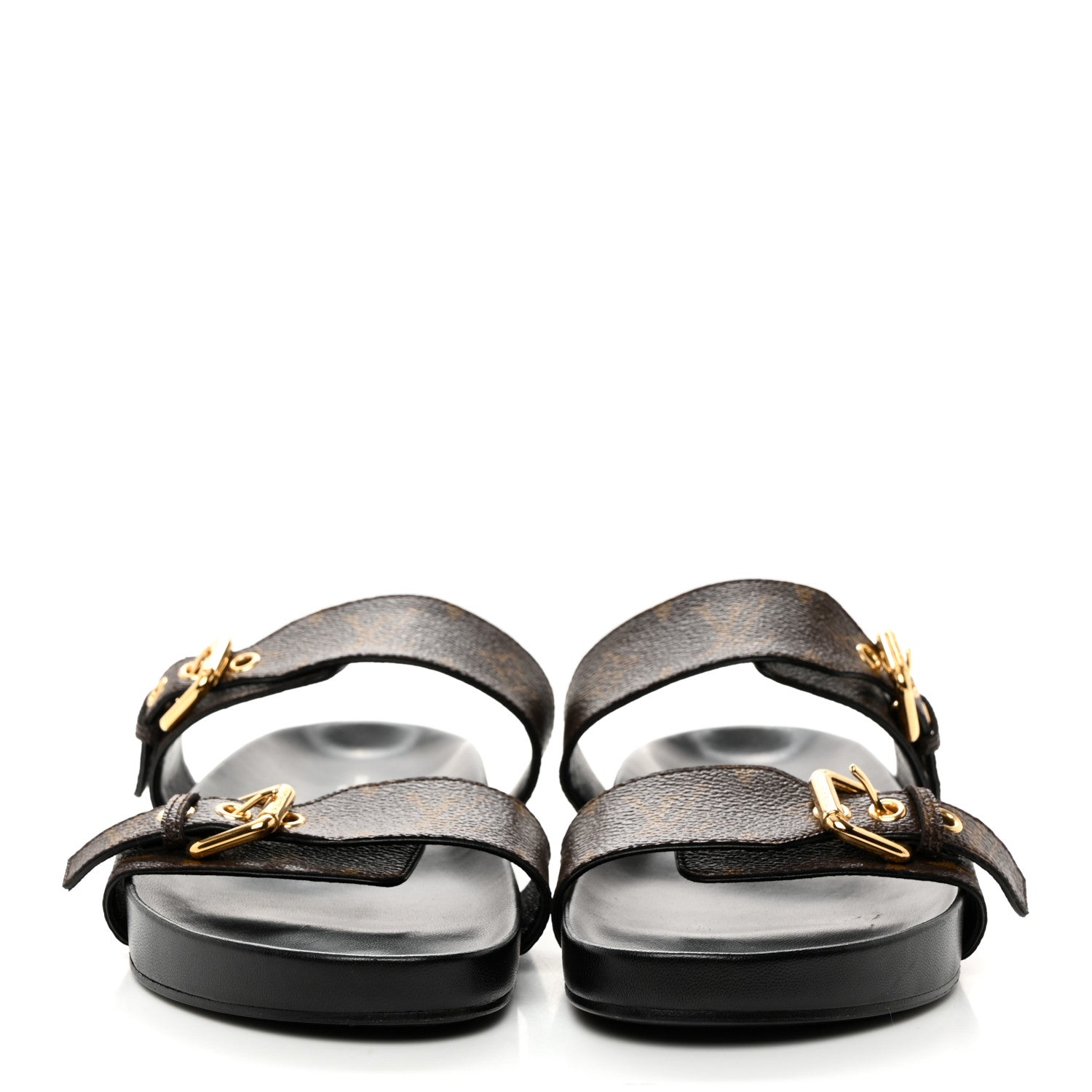 Louis Vuitton Monogram Bom Dia Mule Sandals 40 Black 2 of 8