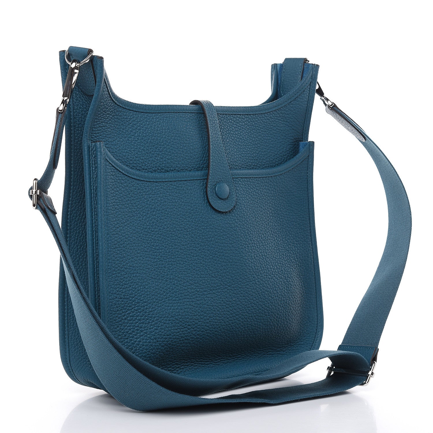 Hermes Taurillon Clemence Evelyne III PM Vert Bosphore 3 of 12