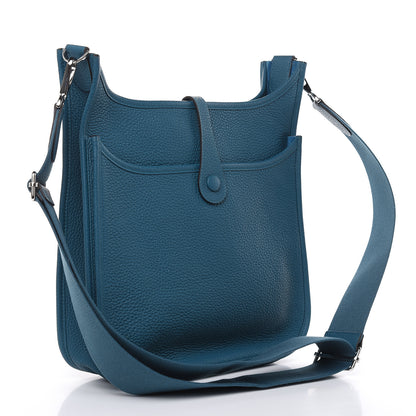 Hermes Taurillon Clemence Evelyne III PM Vert Bosphore 3 of 12