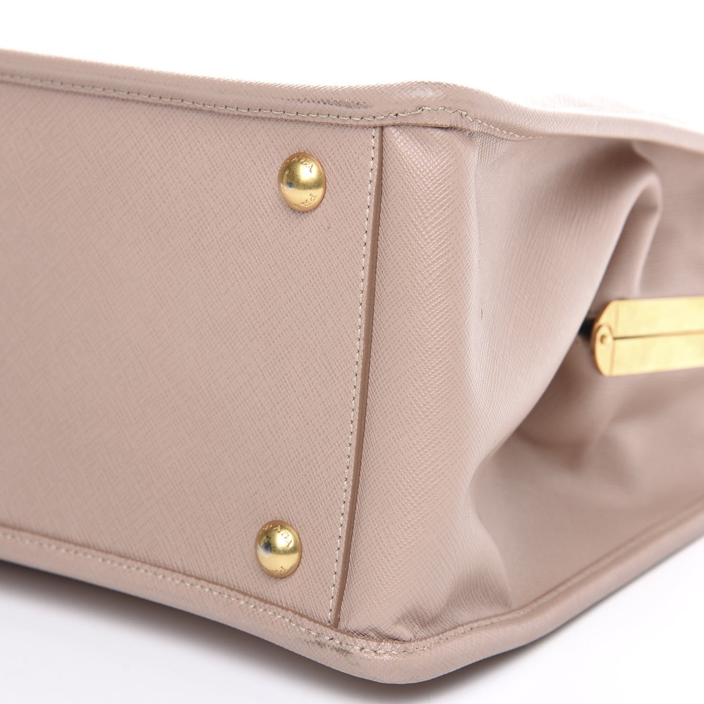 Saffiano Frame Top Handle Bag Cammeo