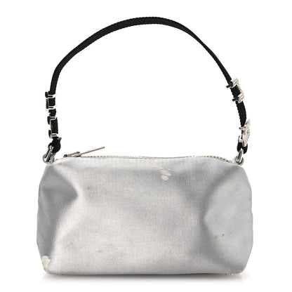 Alexander Wang Satin Crystal Heiress Pouch Silver 1 of 14