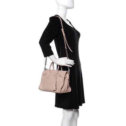 Saint Laurent Grained Calfskin Baby Sac De Jour Souple Marble Pink 2 of 12