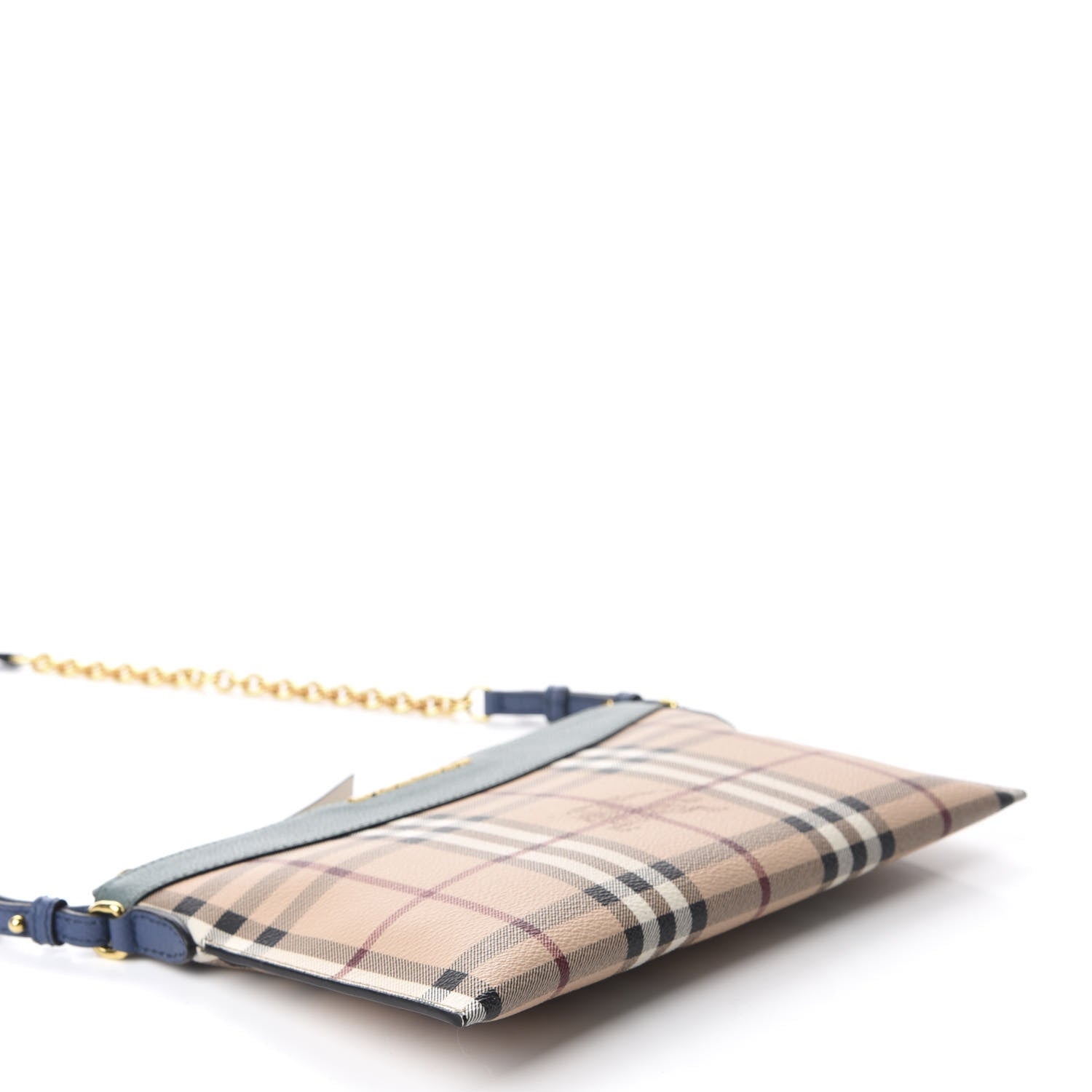Burberry Haymarket Check Derby Peyton Crossbody Clutch Bag Eucalyptus Green 4 of 11