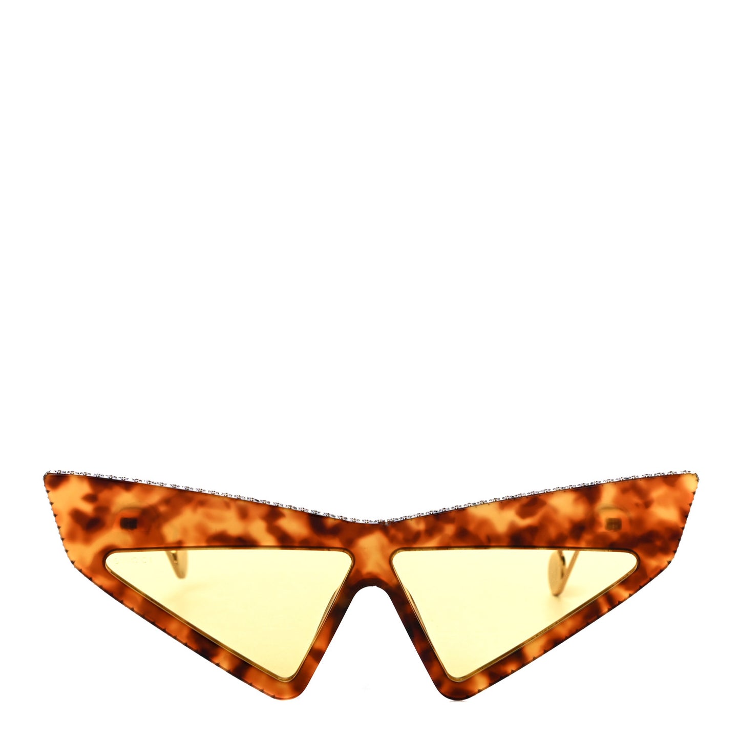 Acetate Crystal Geometric Sunglasses GG0430S Havana