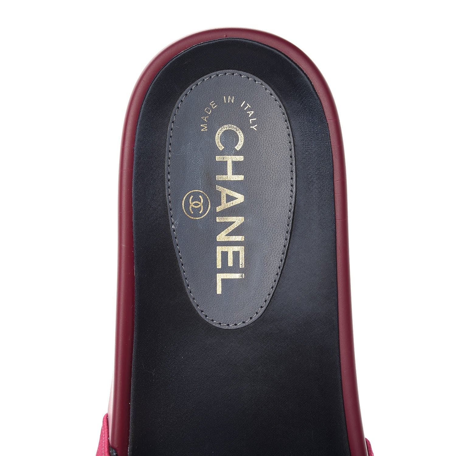 Chanel Satin Chain Flat Sandals 40 Dark Fuchsia 5 of 10