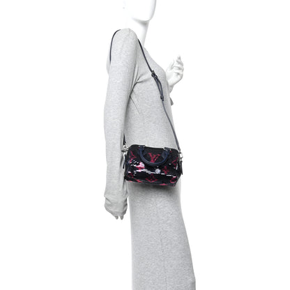 Louis Vuitton Giant Monogram Sequins Speedy Bandouliere 18 Navy Fuchsia 2 of 9