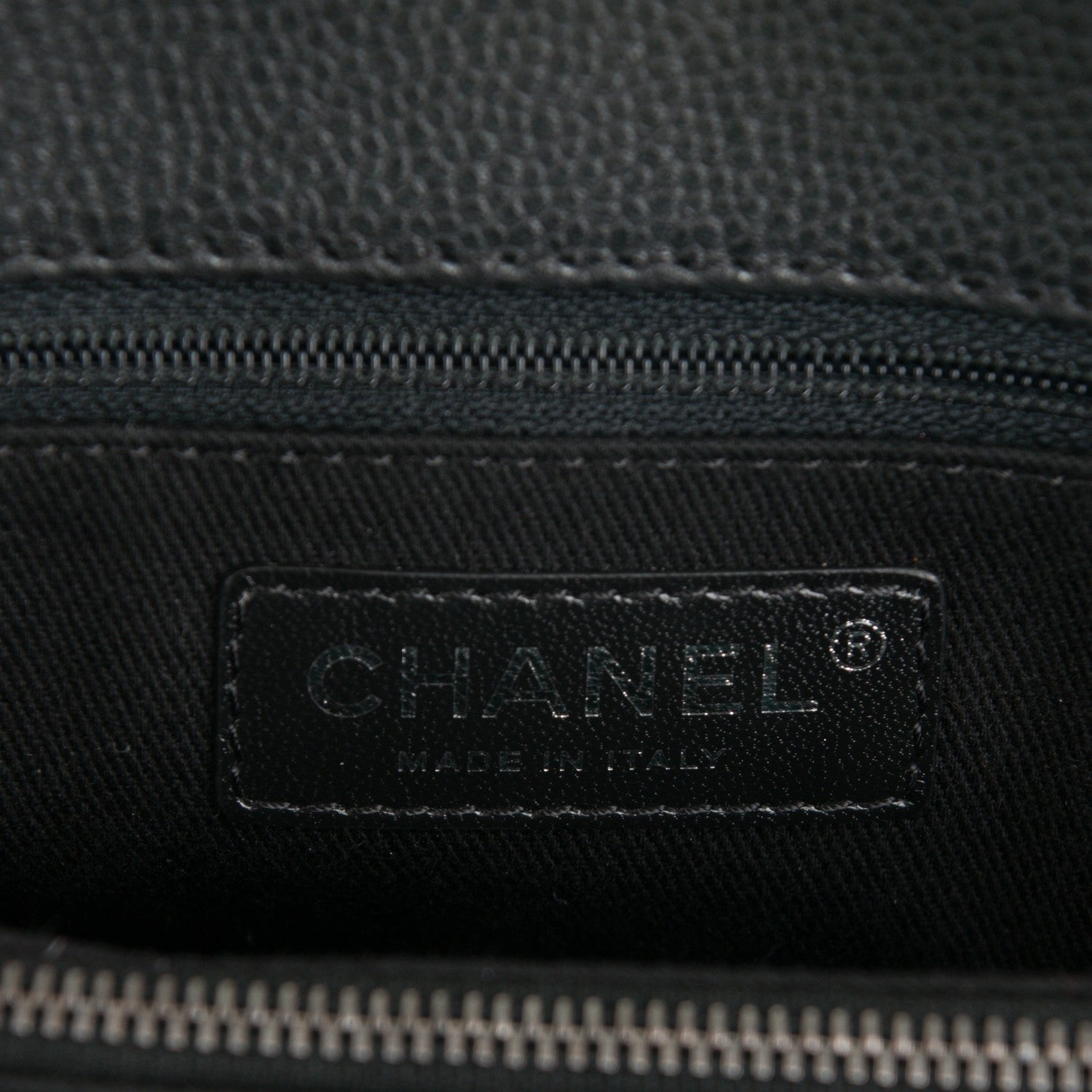 Chanel Grained Calfskin Large Shopping Tote Black 6 of 7