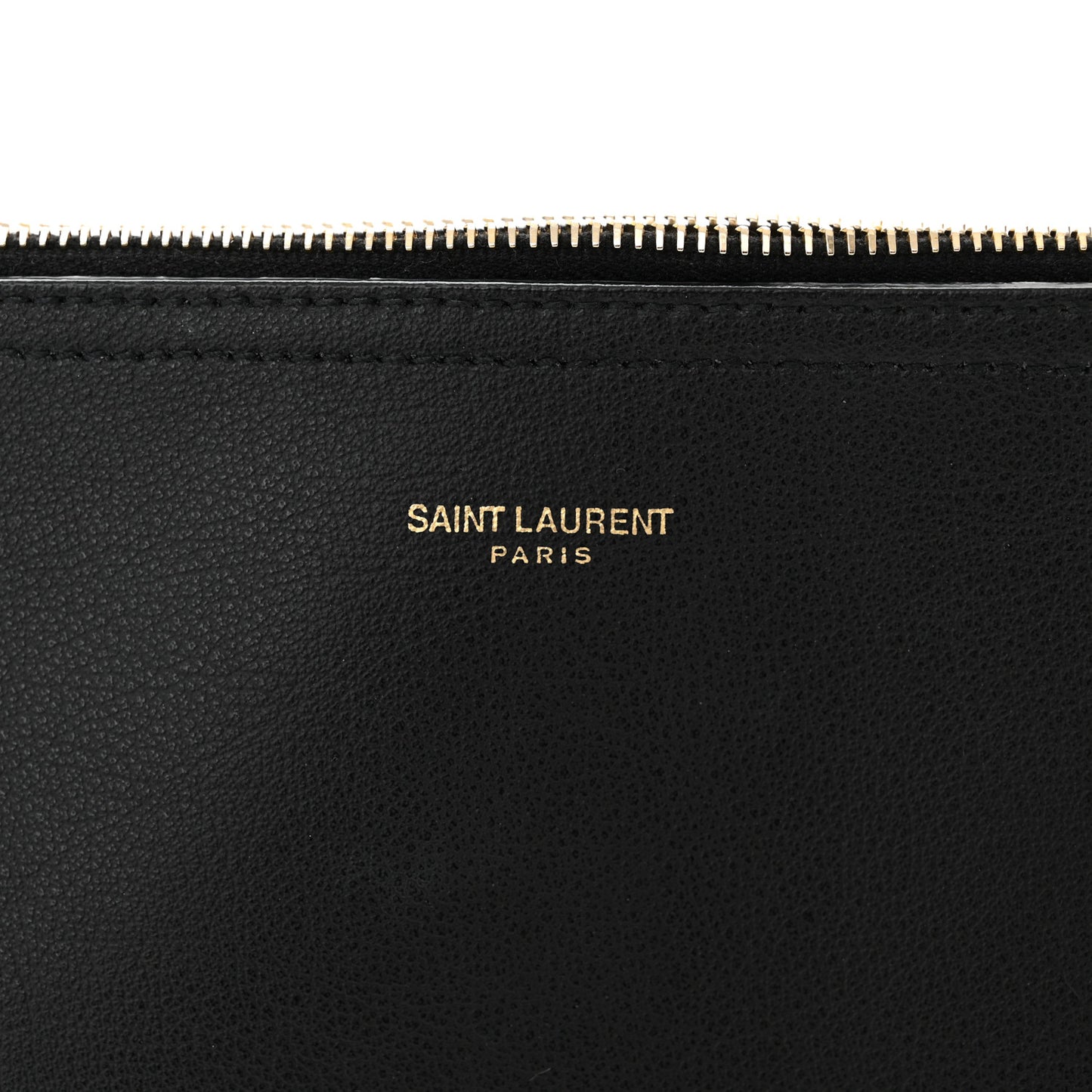 Calfskin North-South Shopping Tote Pouch Black