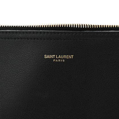Saint Laurent Calfskin North-South Shopping Tote Pouch Black 6 of 7