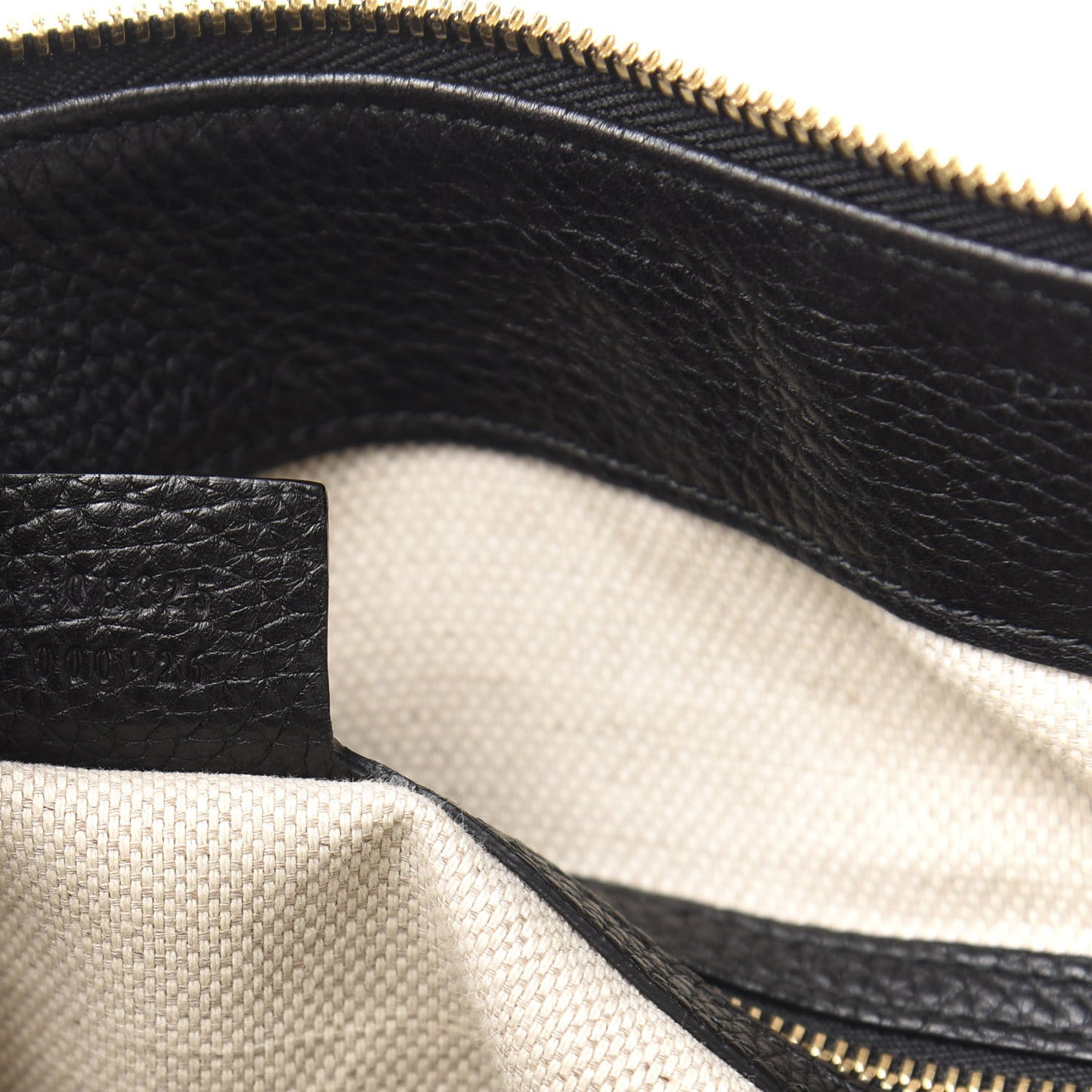 Pebbled Calfskin Large Soho Hobo Black