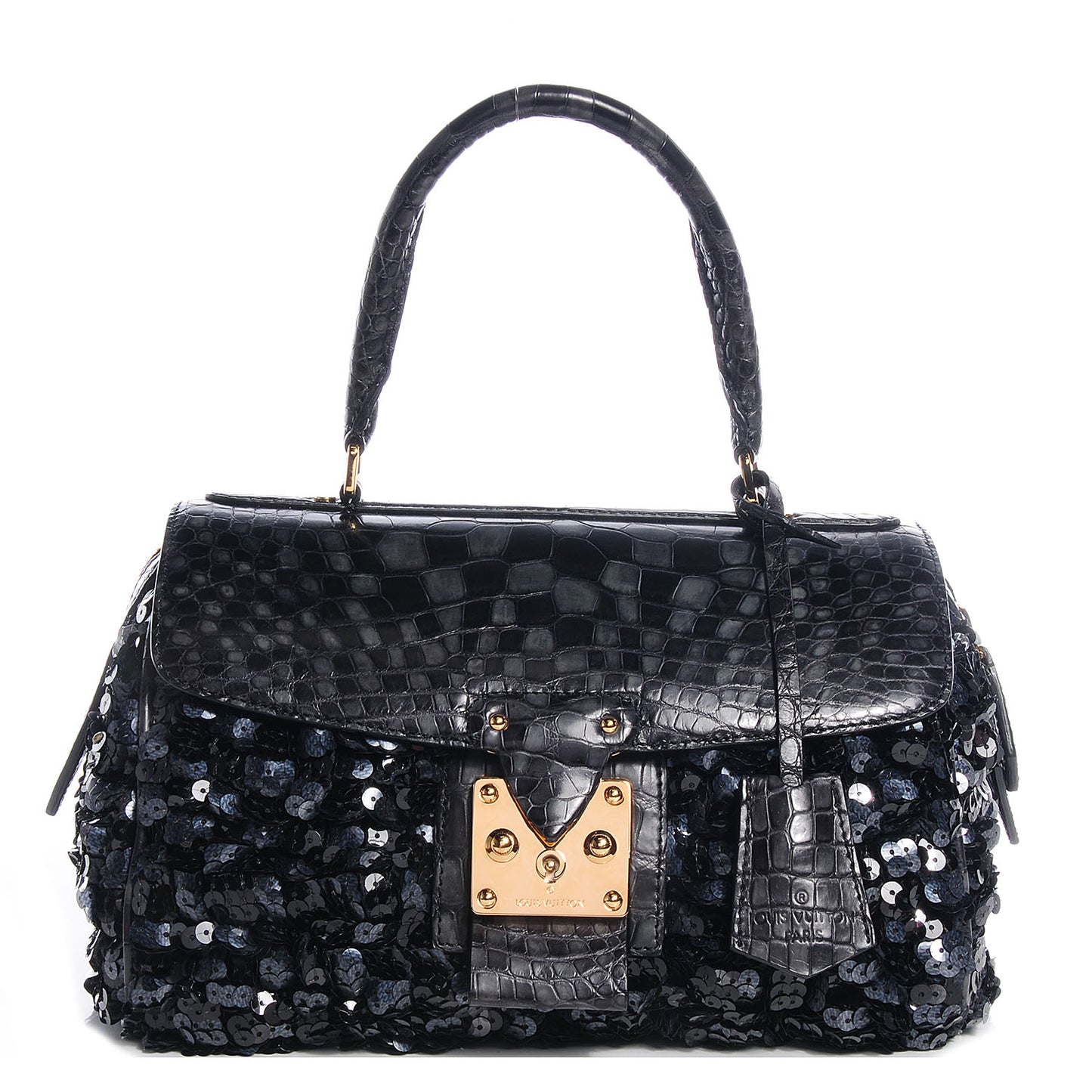 Damier Alligator Sequin Virtuose Carrousel Black