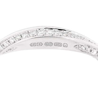 Graff 18K White Gold Diamond Spiral Pave Band Ring 50 5.5 4 of 6