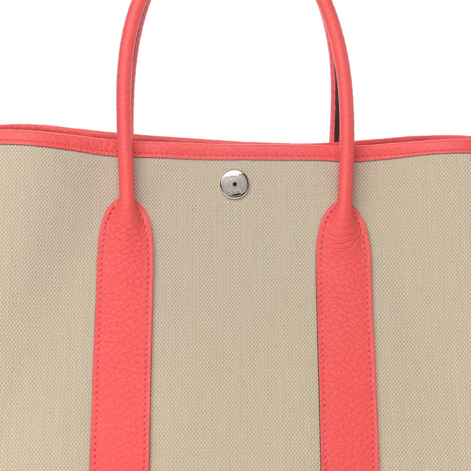 Hermes Toile Militaire Vache Country Garden Party 30 TPM Tote Beton Rose Texas 8 of 11