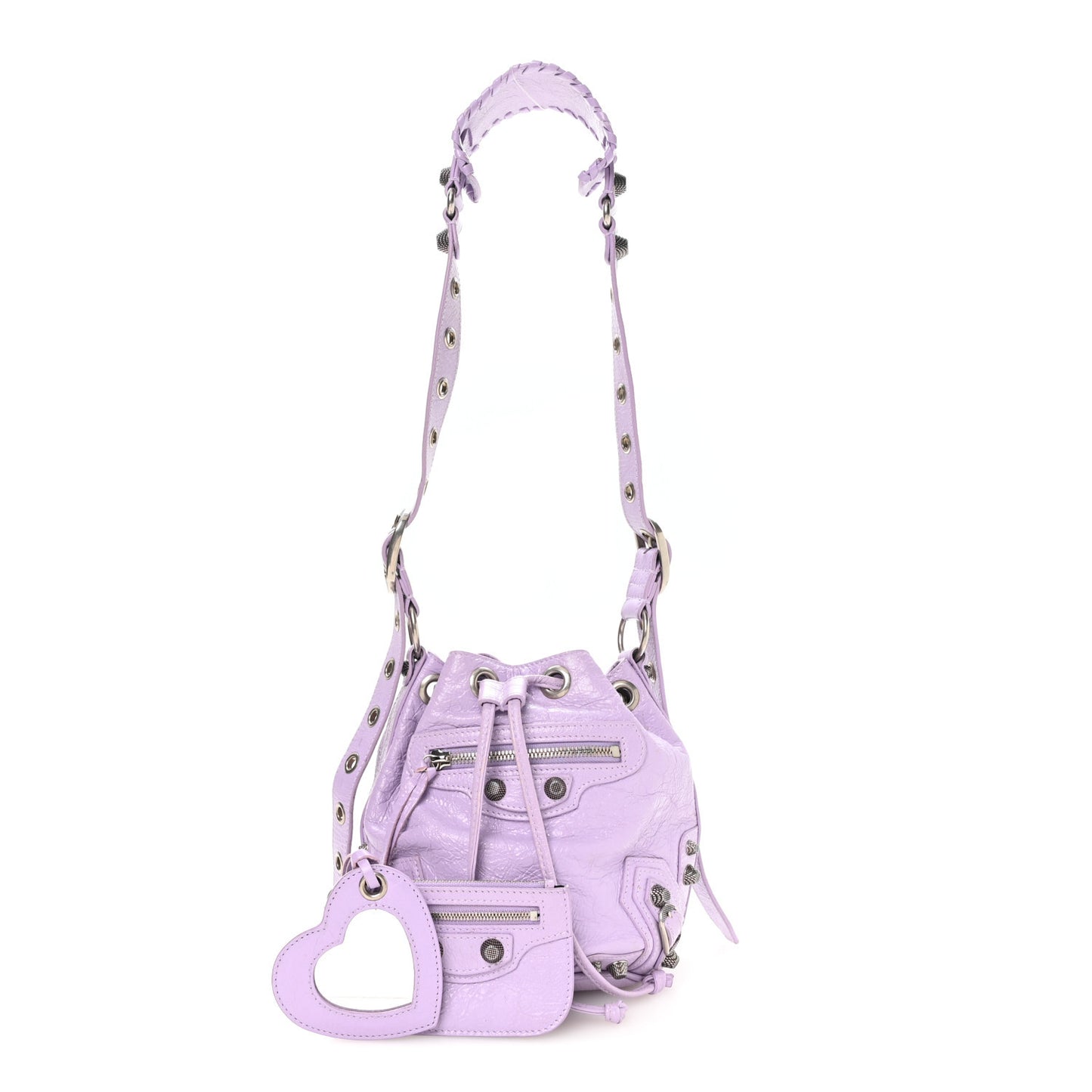 Agneau Arena Le Cagole Bucket Bag XS Lilac